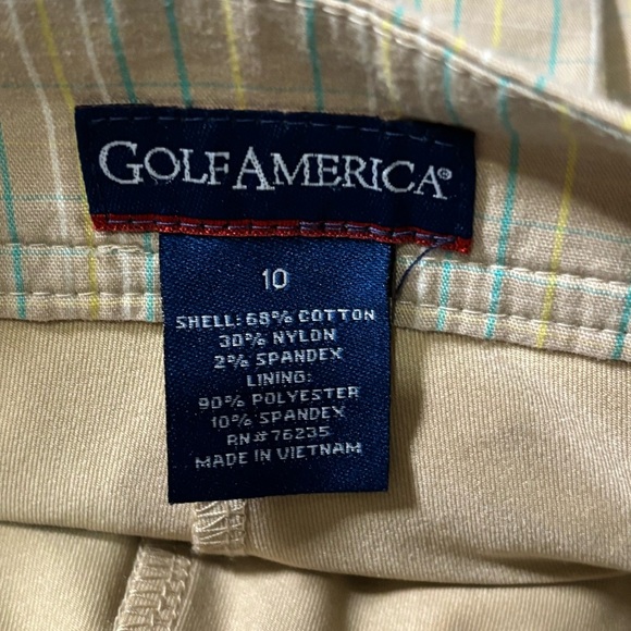 Golf America Plaid Tan Skort Performance Tennis Outdoor Gorpcore Women’s Size 10 - Picture 11 of 16